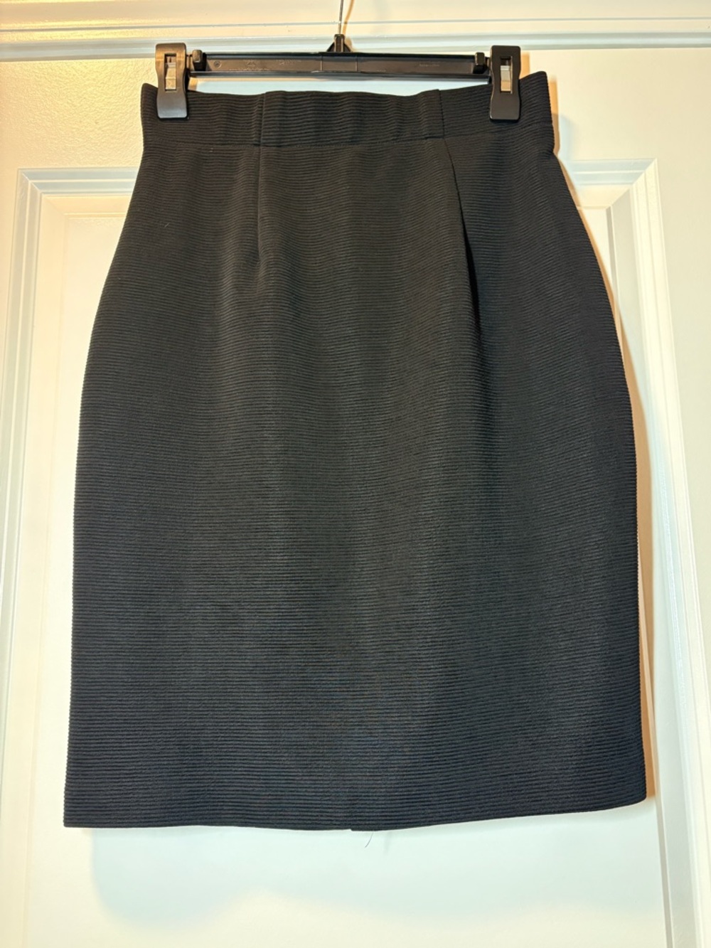 Vintage Black Textured Bodycon Pencil‎ Skirt - Women's Size 10